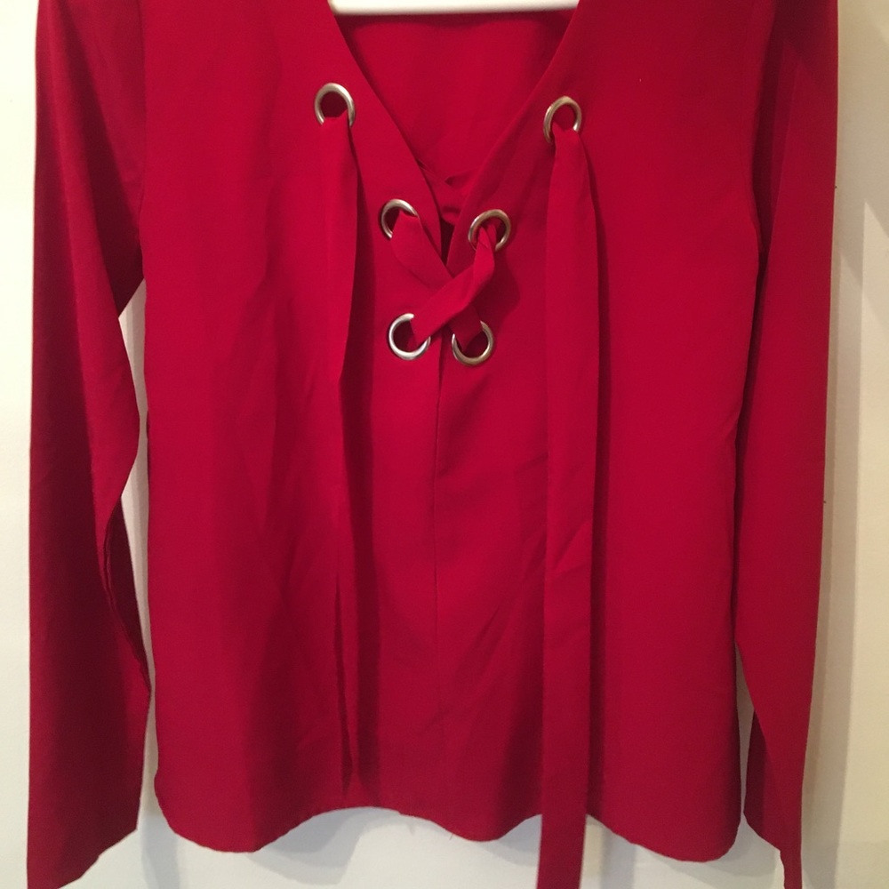 Red blouse